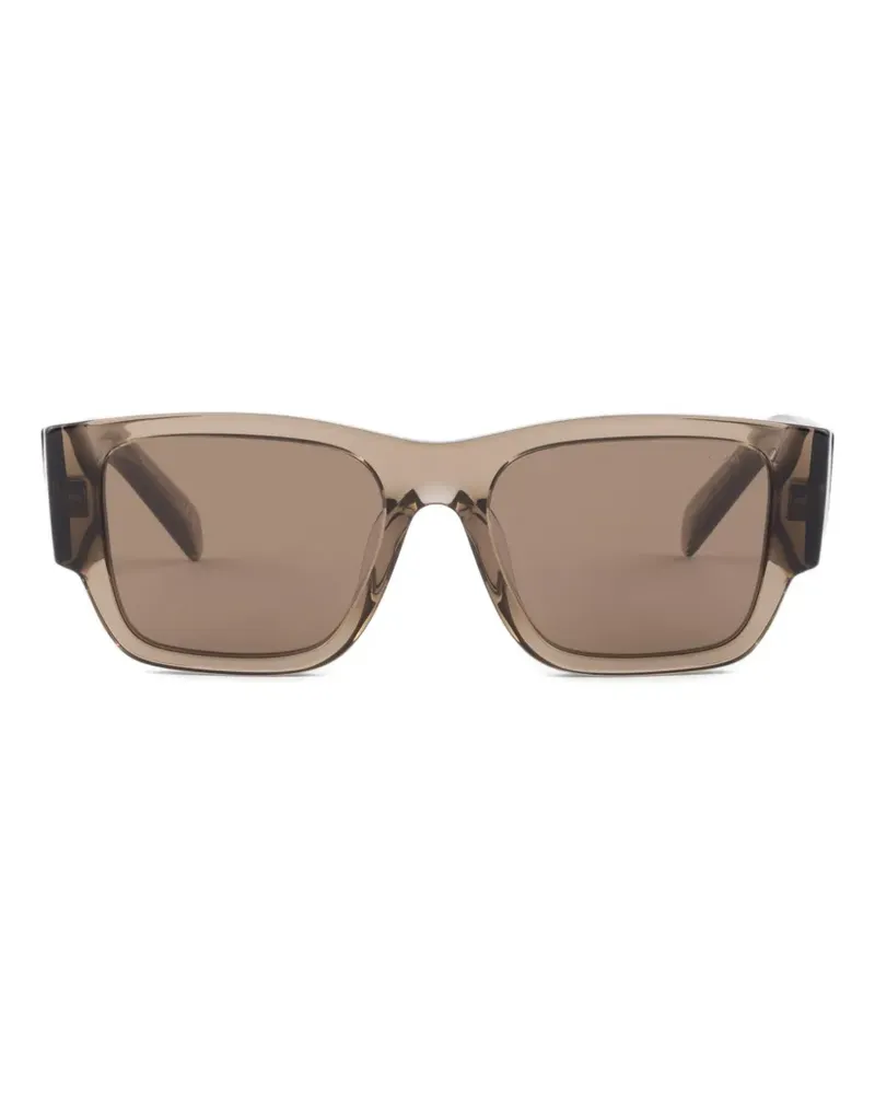 Prada triangle-logo square-frame sunglasses - Braun Braun