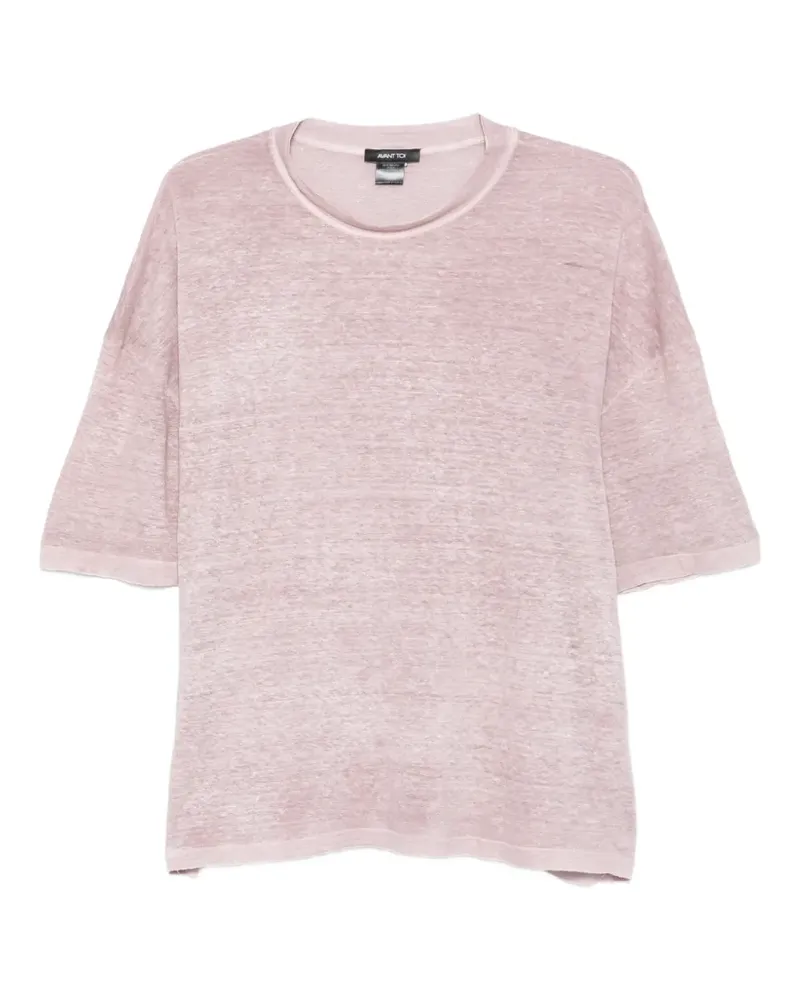 Avant Toi T-Shirt mit Rundhalsausschnitt - Rosa Rosa