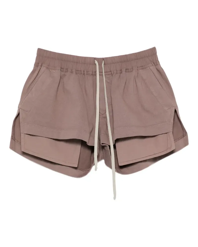DRKSHDW by Rick Owens Fog Shorts mit Kordelzug im Layering-Look - Nude Nude