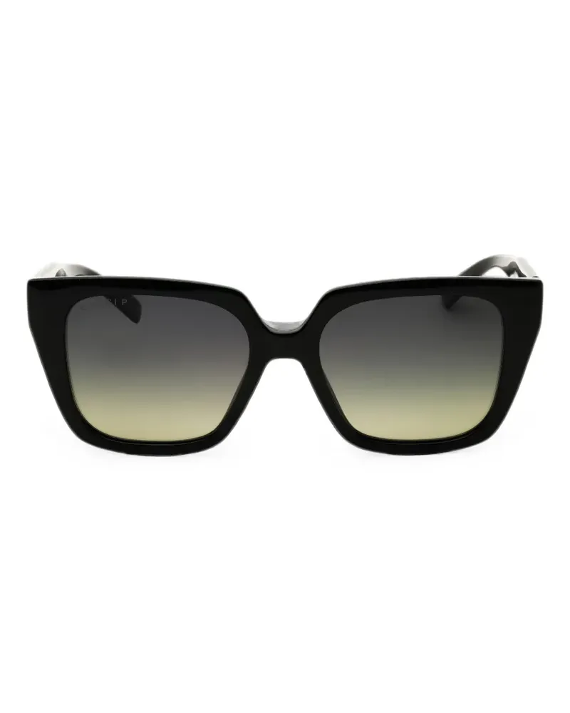 Gucci Sonnenbrille mit eckigem Gestell - Schwarz Schwarz