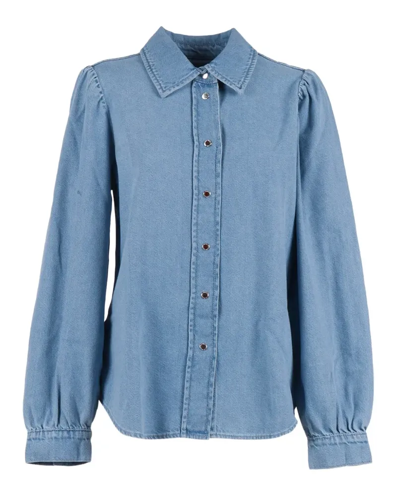 7 for all mankind puff-sleeve button-up shirt - Blau Blau