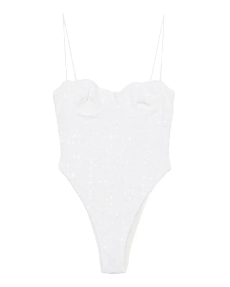 Oséree sequin-embellished underwired swimsuit - Weiß Weiß