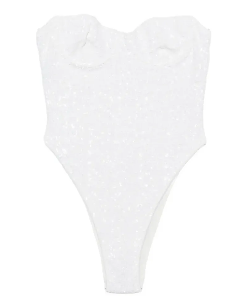Oséree sequin-embellished underwired swimsuit - Weiß Weiß