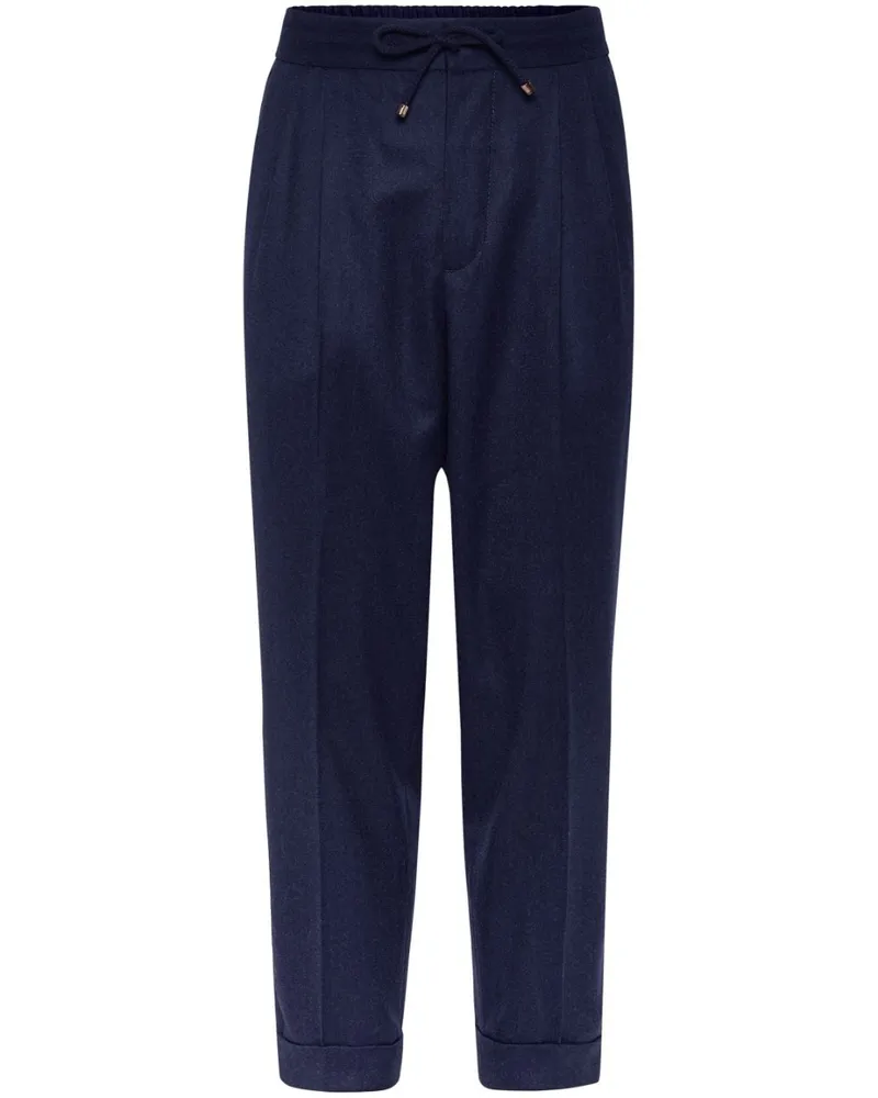 Brunello Cucinelli Tapered-Hose mit Kordelzug - Blau Blau