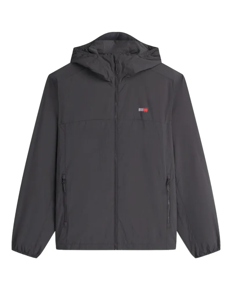 Tommy Hilfiger logo-patch hooded jacket - Grau Grau
