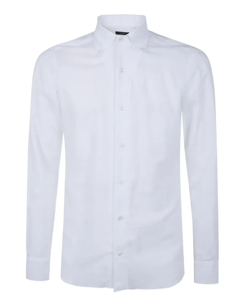 BARBA Klassisches Hemd - Weiß Weiß
