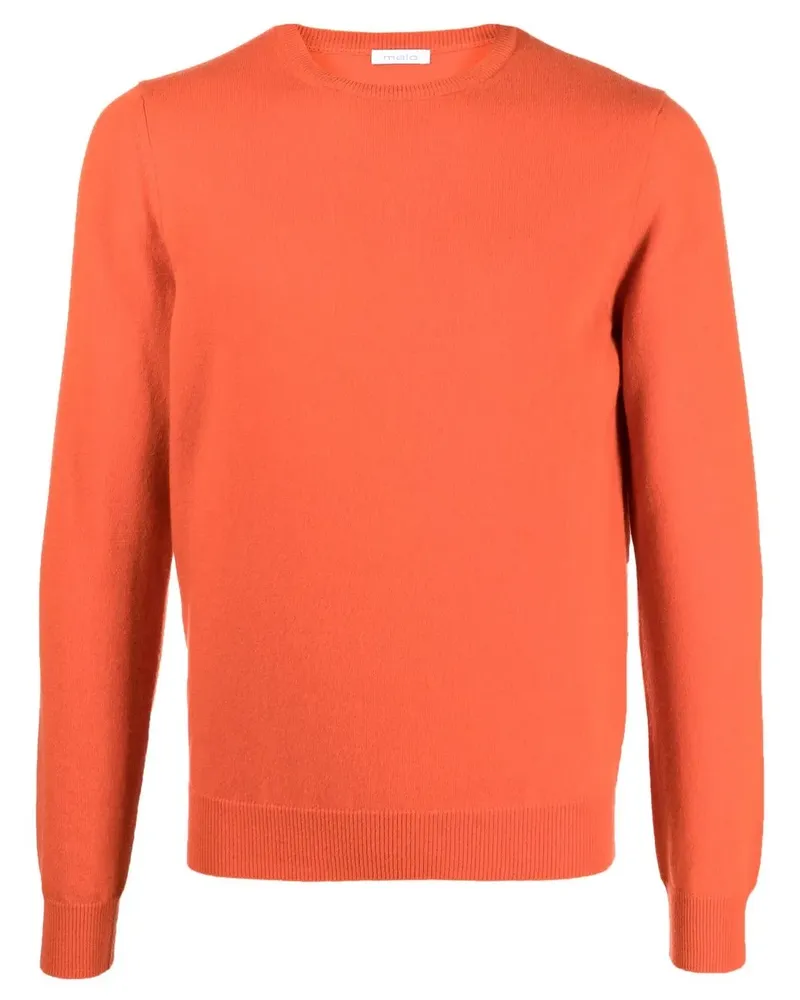 Malo Strickpullover mit rundem Ausschnitt - Orange Orange