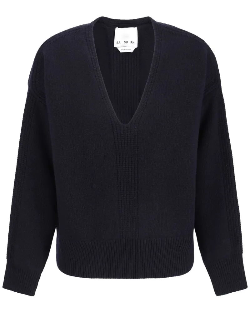 Sa Su Phi Rasato Pullover Blau