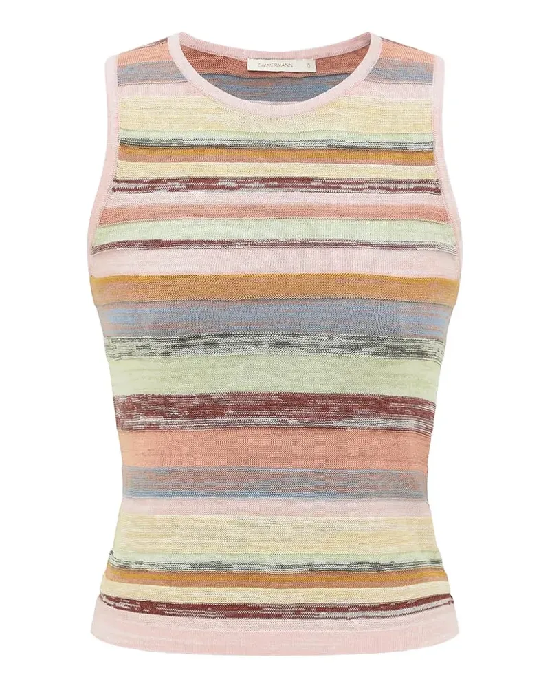 Zimmermann Luna Mouline racer tank top - Rosa Rosa