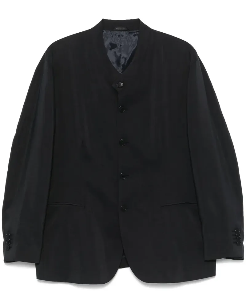 Giorgio Armani Sakko mit Stehkragen - Blau Blau