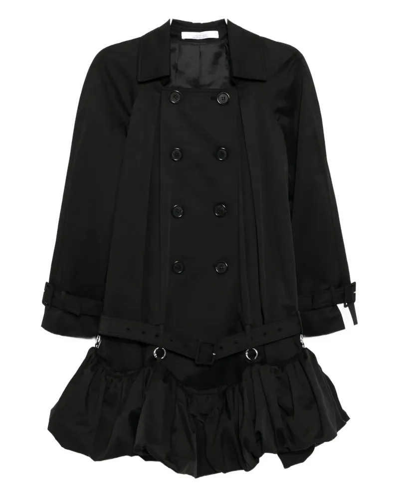 Rokh Kleid mit Puffsaum - Schwarz Schwarz