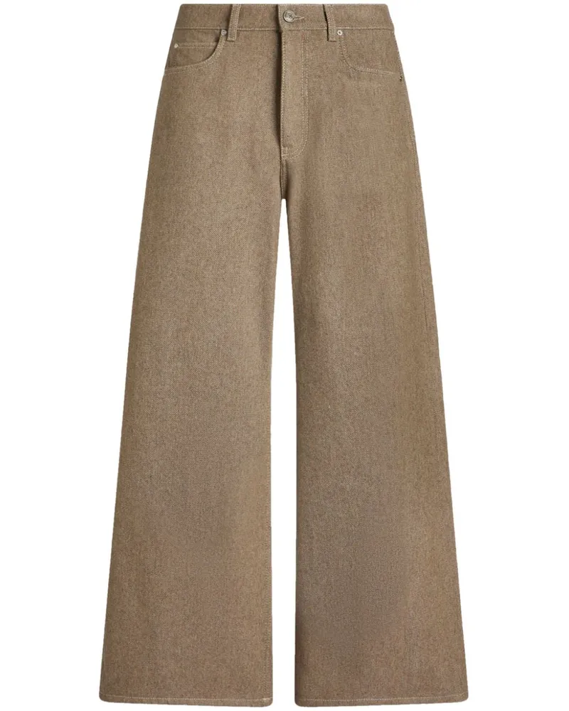 Etro Halbhohe Wide-Leg-Jeans - Nude Nude