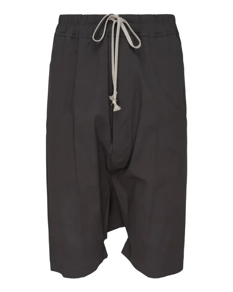 Rick Owens dropped-crotch drawstring shorts - Grau Grau