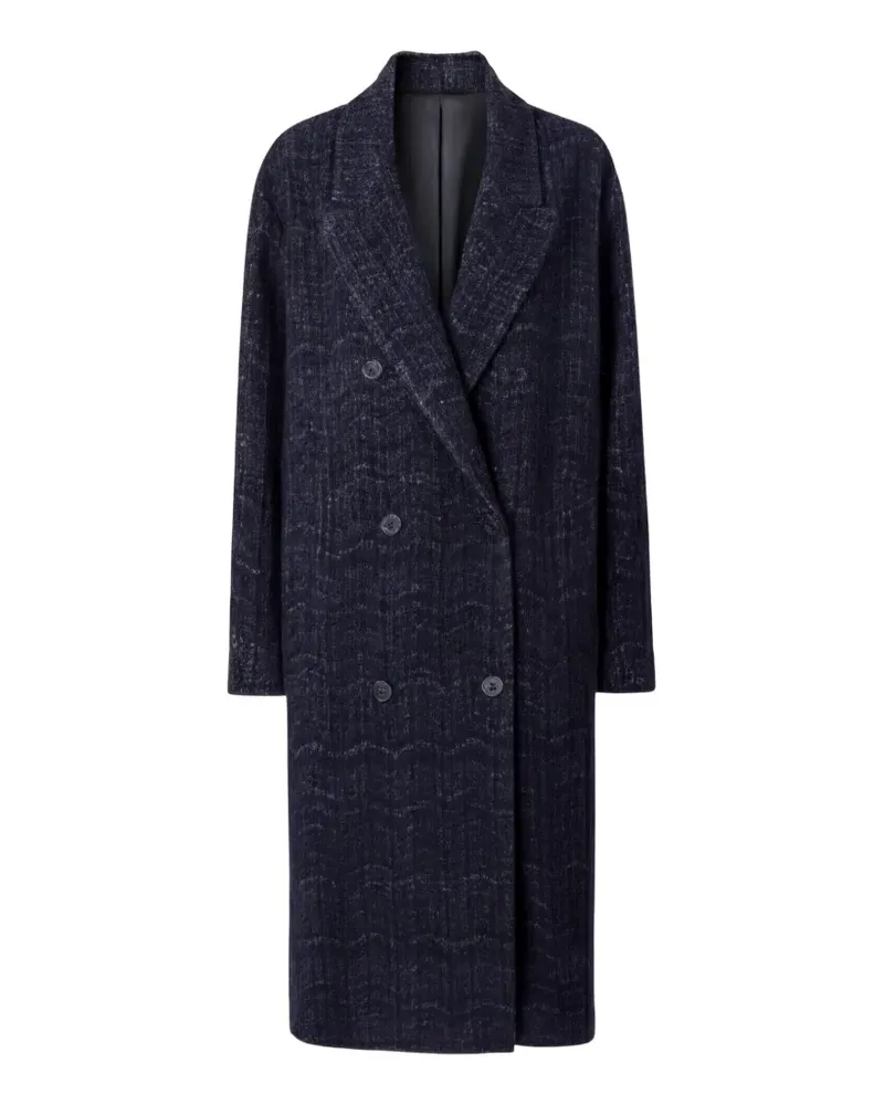 Missoni double-breasted cashmere and viscose coat - Blau Blau