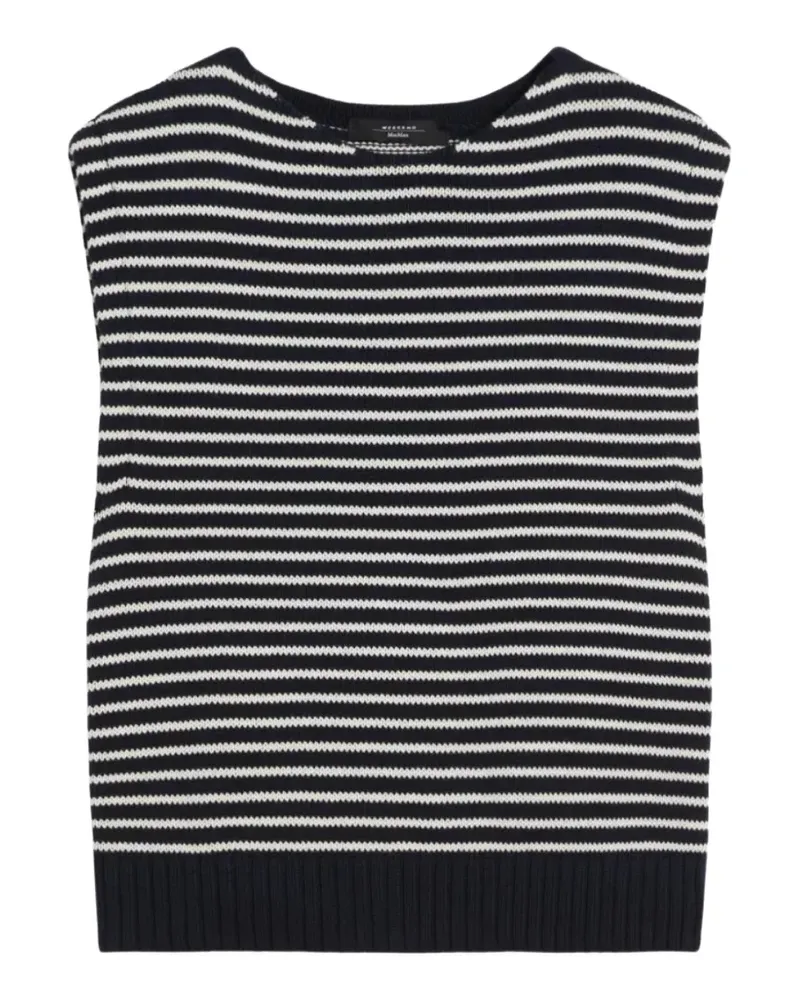 Max Mara striped knitted top - Blau Blau