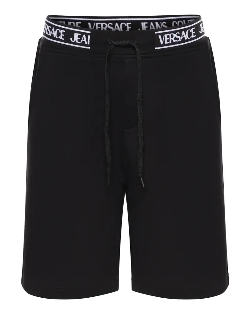 Versace Jeans logo-waistband drawstring shorts - Schwarz Schwarz