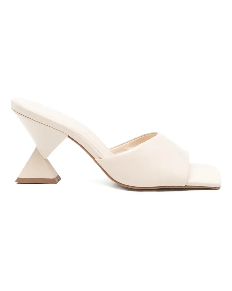 CARRANO Mules mit geometrischem Absatz - Nude Nude