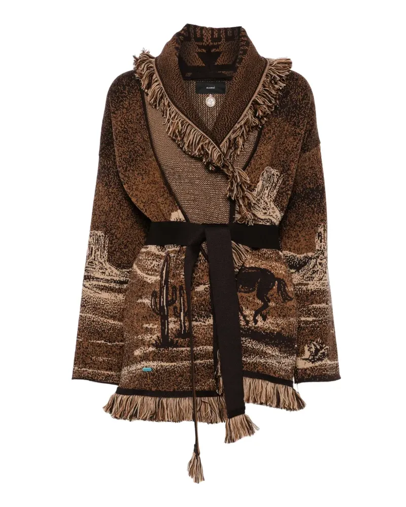 Alanui Cardigan mit Fransen - Braun Braun