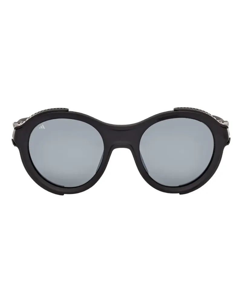 adidas Akrion RND Sonnenbrille mit rundem Gestell und Seitenschutz - Schwarz Schwarz