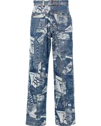 Versace Jeans Magazine Straight-Leg-Jeans Blau