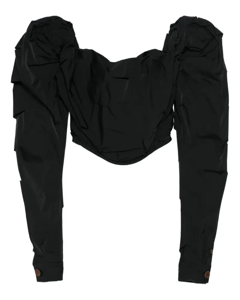 Vivienne Westwood Oberteil mit Puffärmeln - Schwarz Schwarz