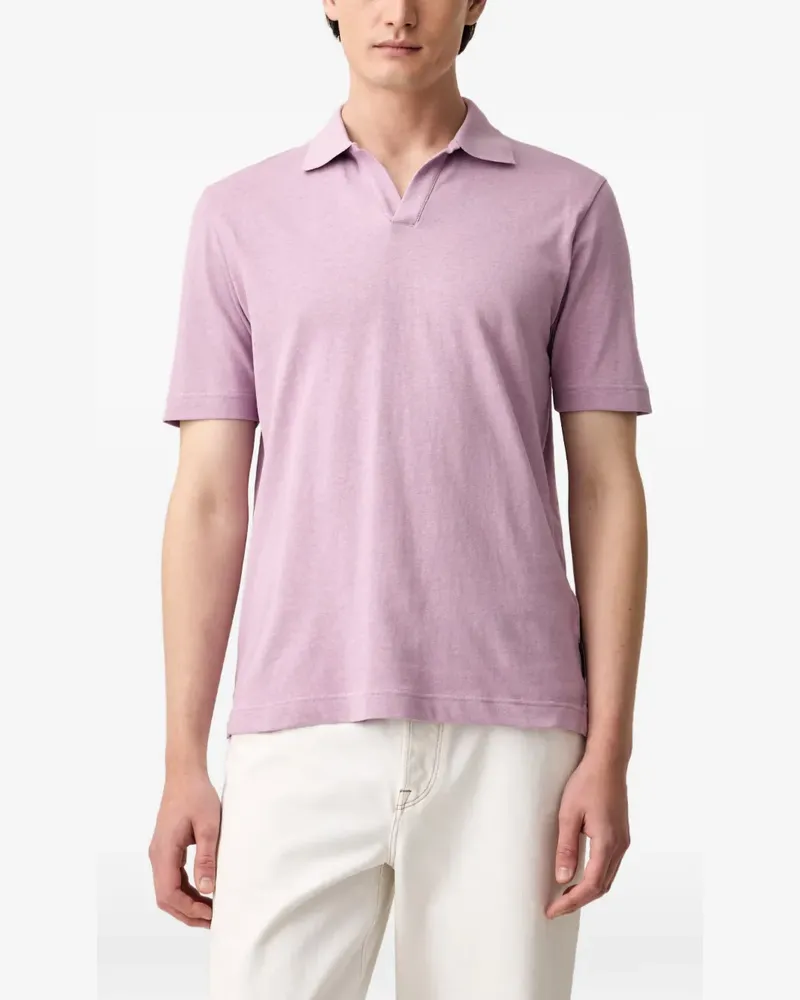 Marc O'Polo T-Shirt mit Polokragen - Violett Violett