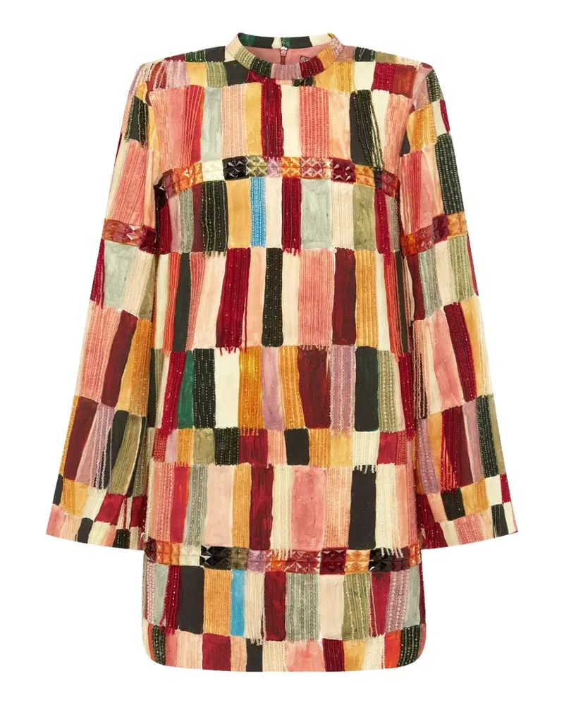 ALEMAIS Verziertes Majorelle Minikleid - Rot Rot