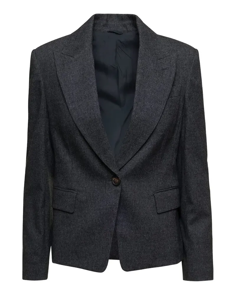Brunello Cucinelli tailored single-breasted blazer - Grau Grau