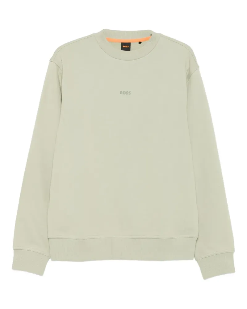 HUGO BOSS Sweatshirt mit Logo-Print - Grün Grün