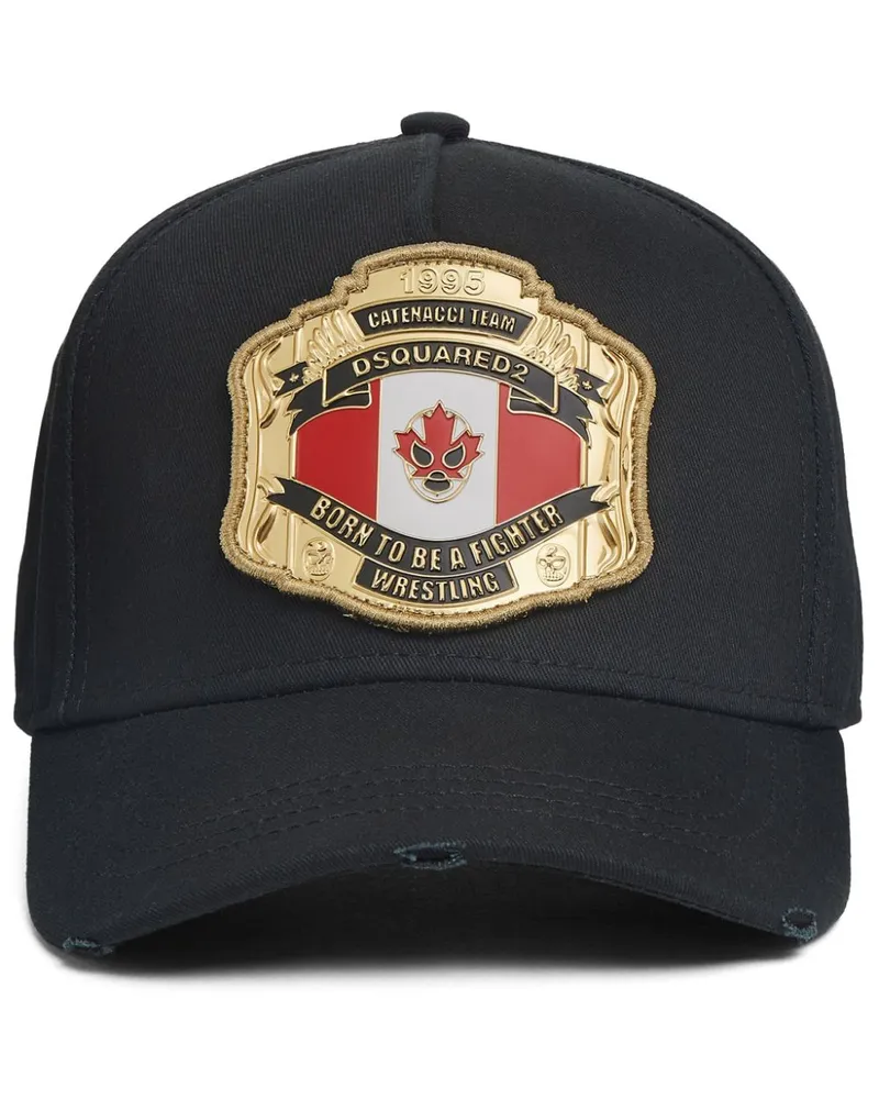 Dsquared2 Baseballkappe mit Logo-Patch - Schwarz Schwarz
