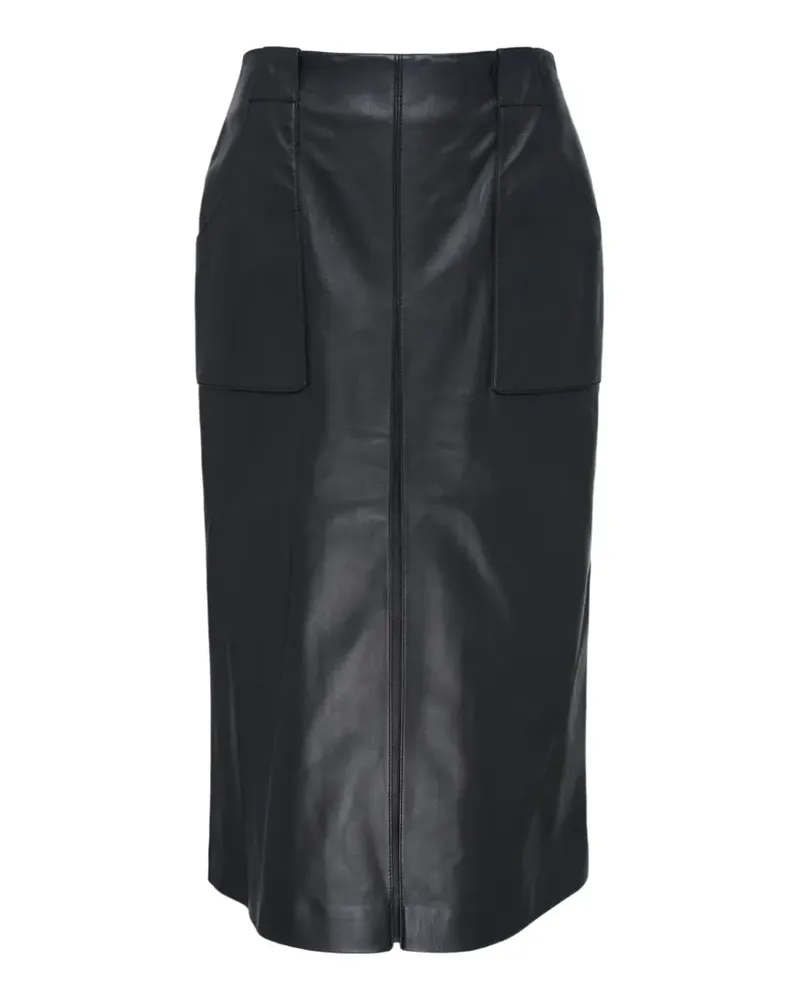 Musée leather panelled skirt - Schwarz Schwarz