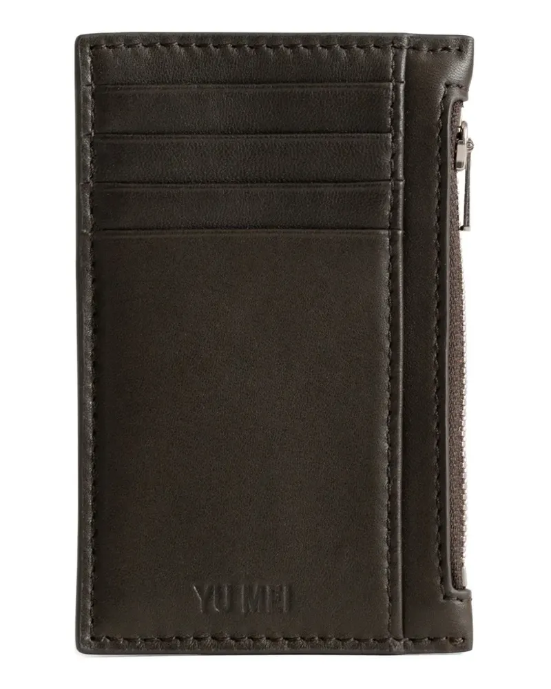 YU MEI Frank leather card holder - Schwarz Schwarz