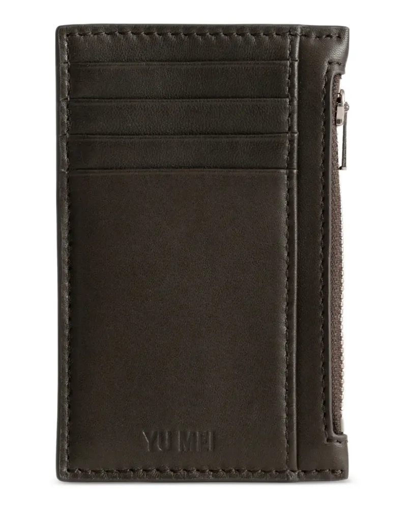 YU MEI Frank leather card holder - Schwarz Schwarz