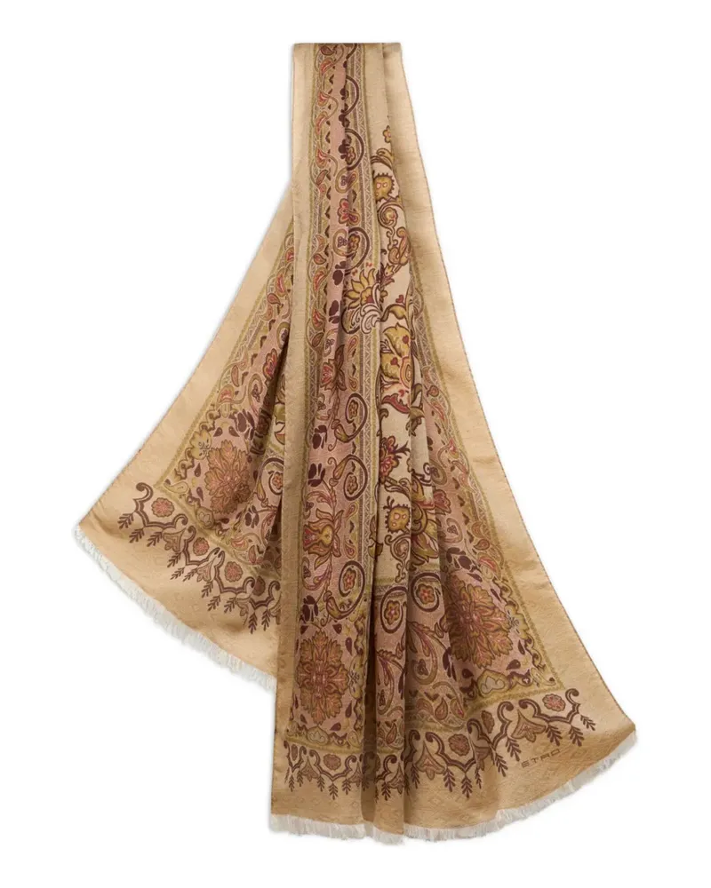 Etro Schal mit Jacquard-Paisleymuster - Nude Nude