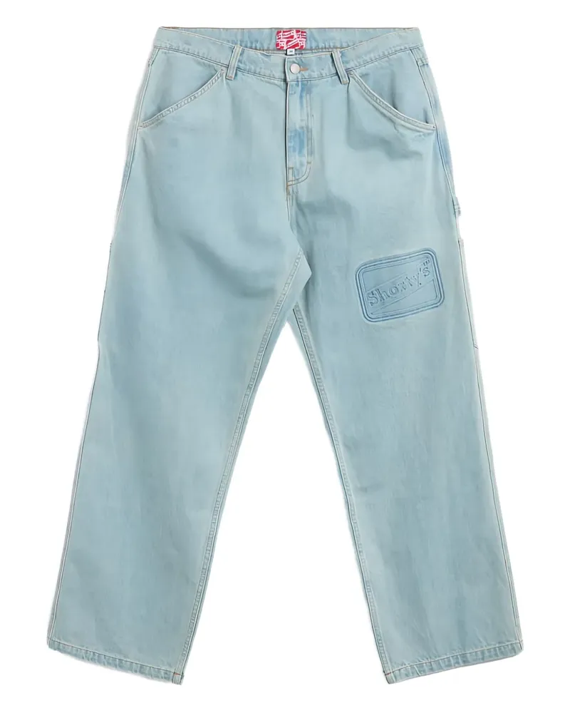 PLEASURES Jeans mit Patch-Detail - Blau Blau
