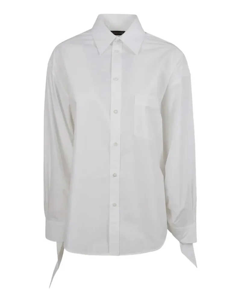 Balenciaga logo-embroidered shirt - Weiß Weiß