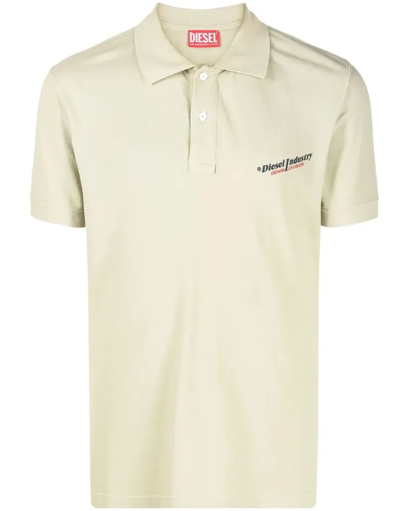 Diesel Poloshirt mit Logo-Print - Grün Grün