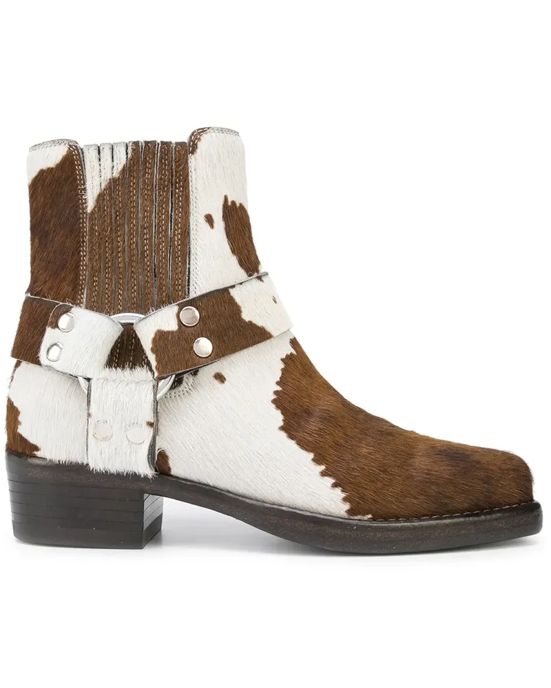 RE/DONE Stiefeletten mit Print - Braun Braun