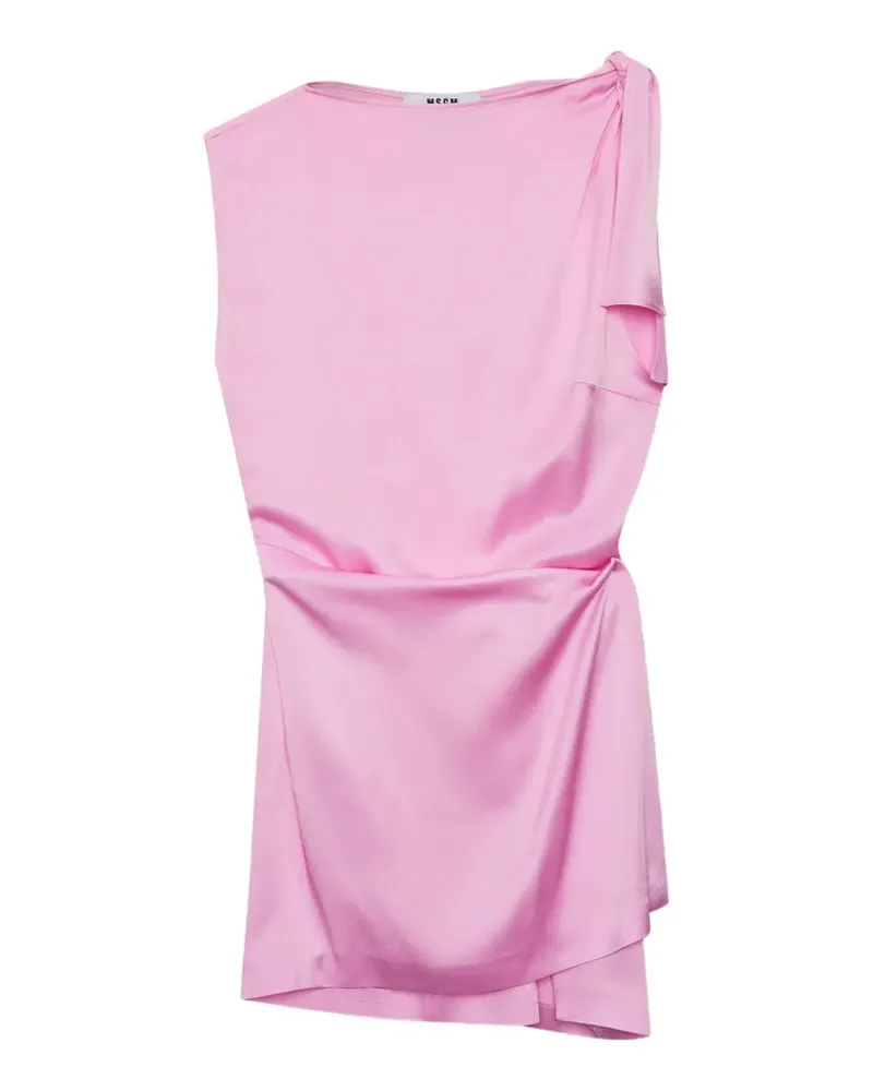 MSGM tie detail mini dress - Rosa Rosa