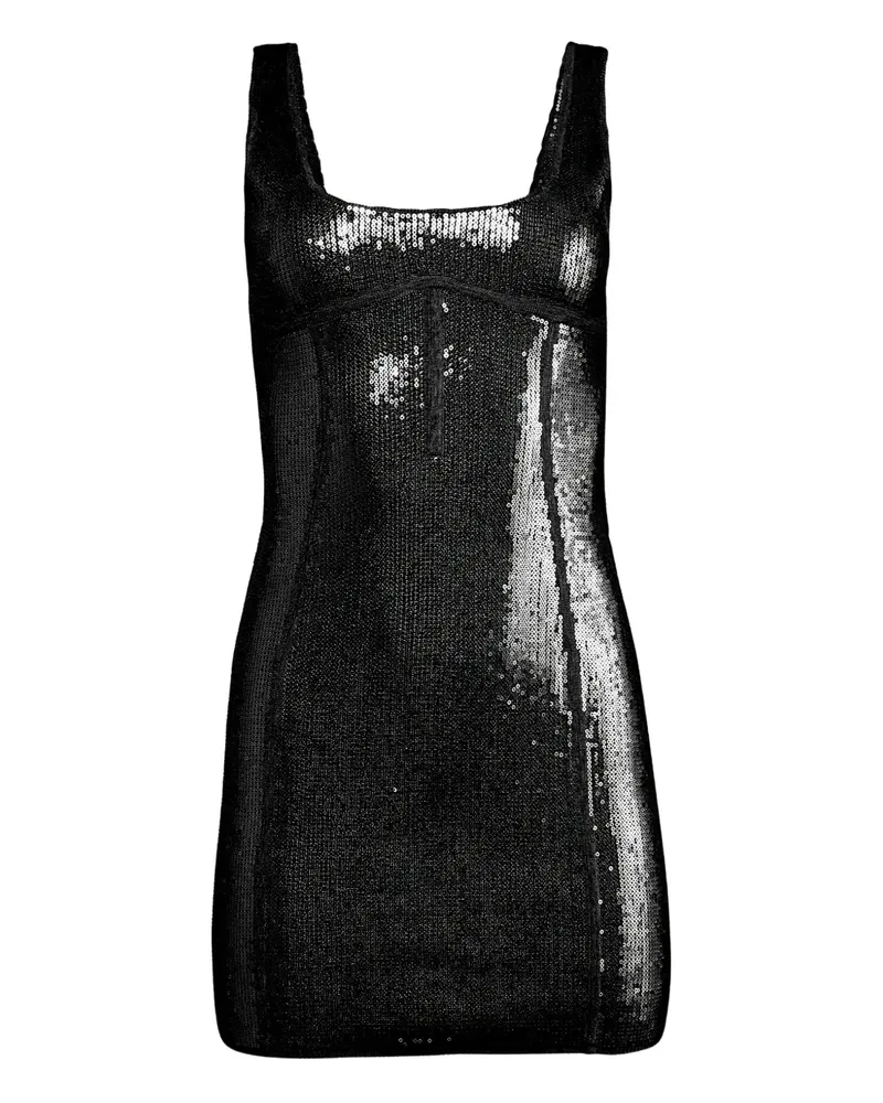 Fleur Du Mal sequin knit mini dress - Schwarz Schwarz