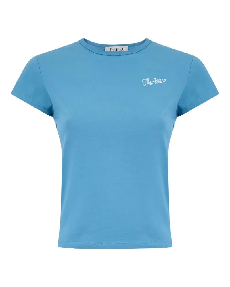 ATTICO T-Shirt mit Logo-Stickerei - Blau Blau