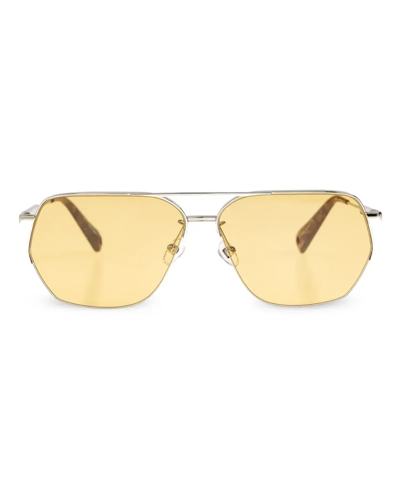 Jacquemus Sonnenbrille mit Logo-Gravur - Silber Silber