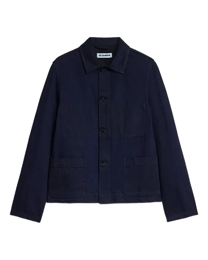 Jil Sander Hemdjacke aus Denim - Blau Blau
