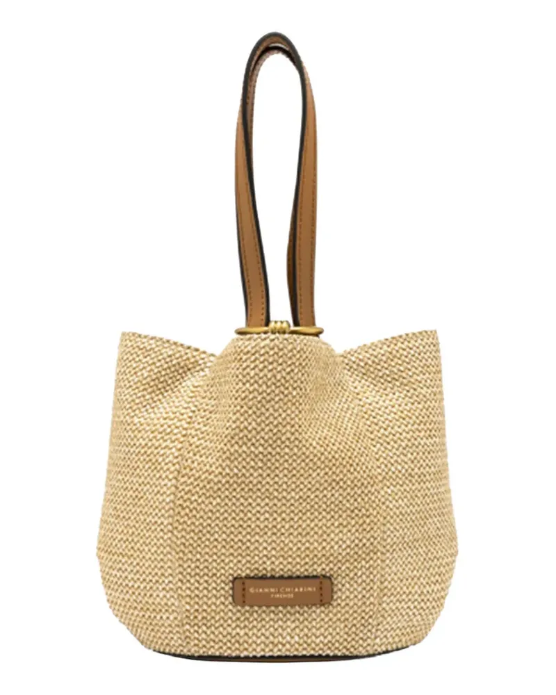 Gianni Chiarini Lily woven tote bag - Nude Nude