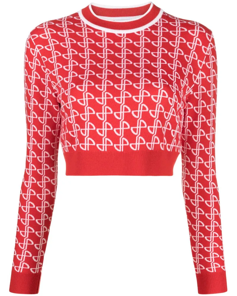 Patou Pullover mit Jacquardmuster Rot