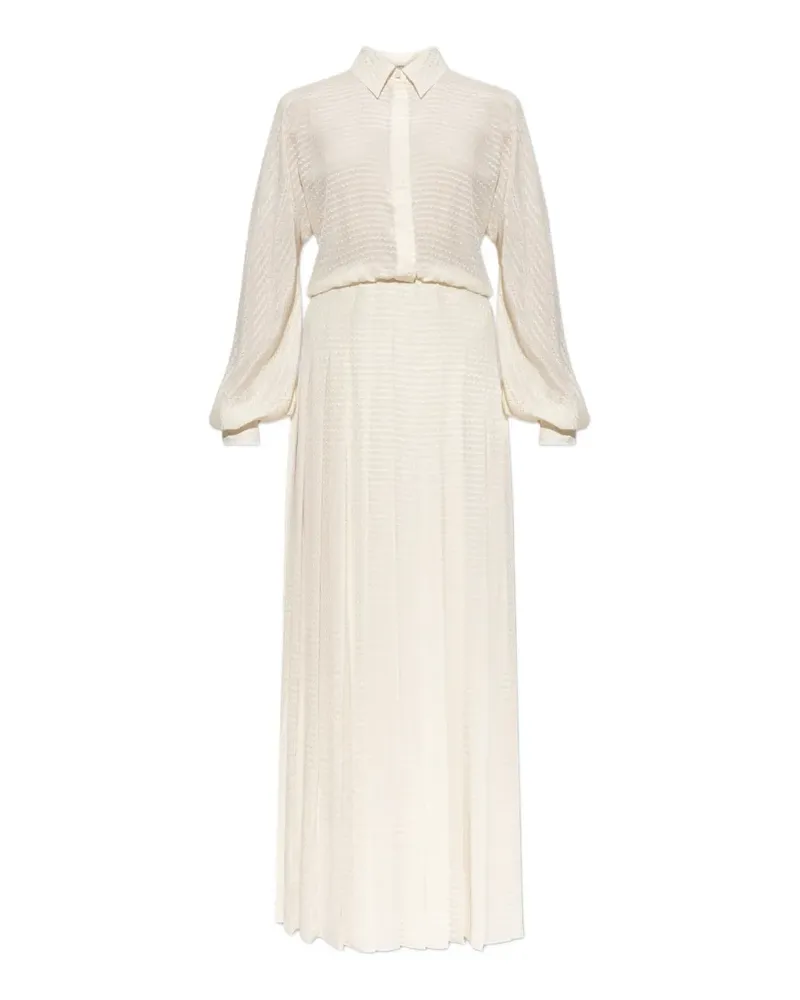 Fendi ivory silk dress - Nude Nude