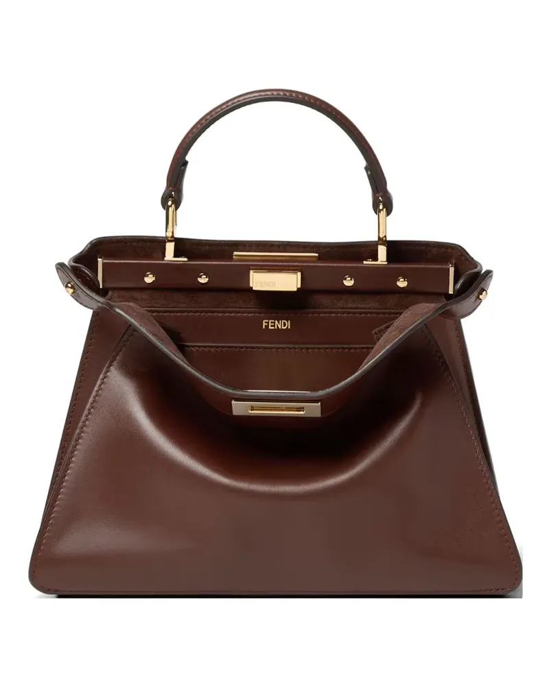 Fendi small Peekaboo ISeeU tote bag - Braun Braun