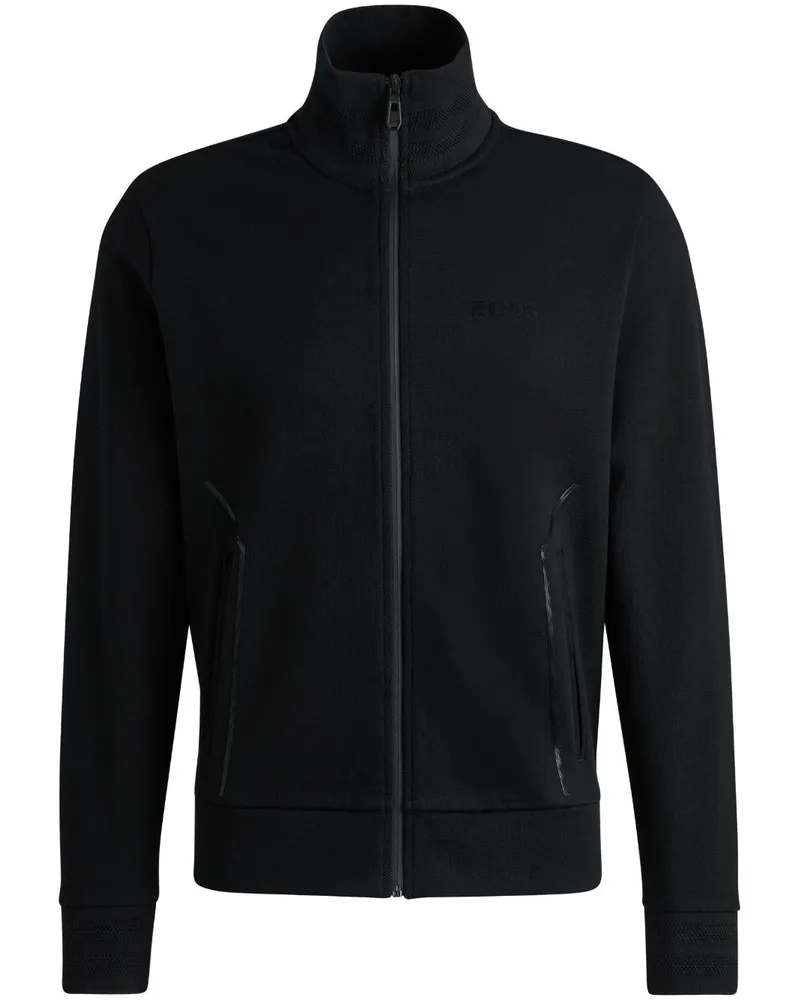 HUGO BOSS Pullover mit Reißverschluss - Schwarz Schwarz