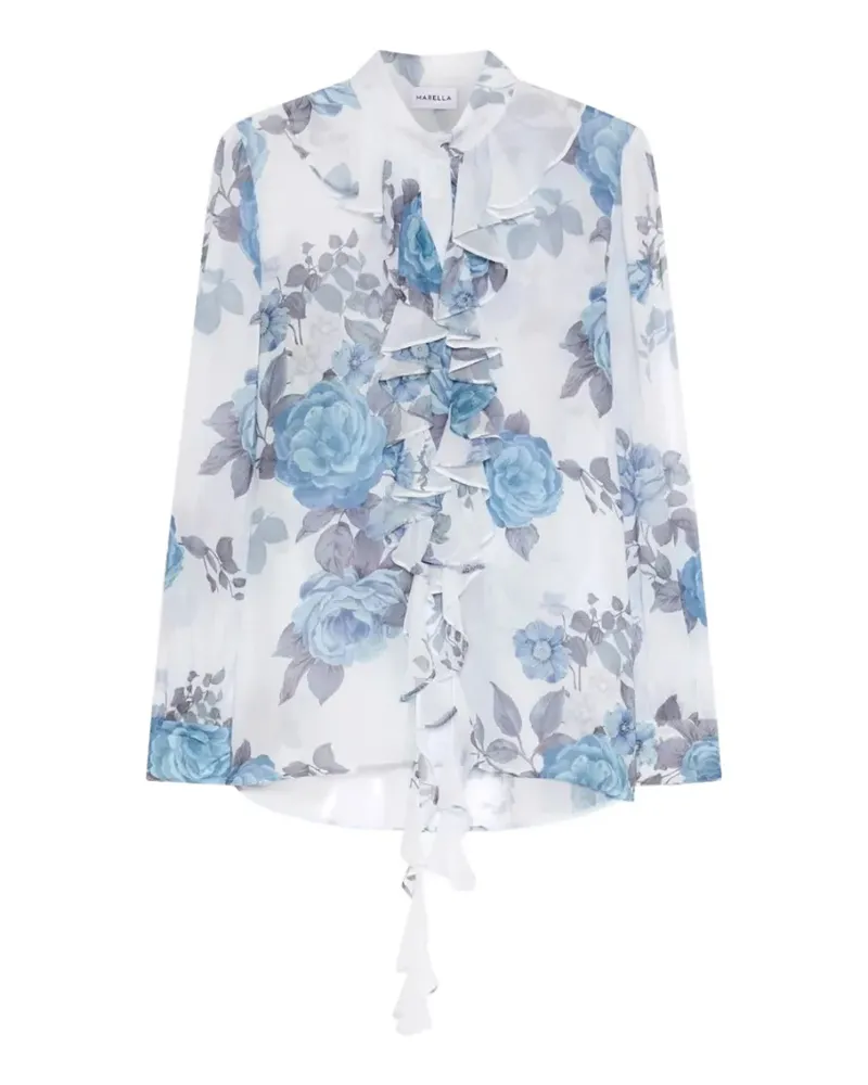 MARELLA Bluse mit Blütenmuster - Weiß Weiß