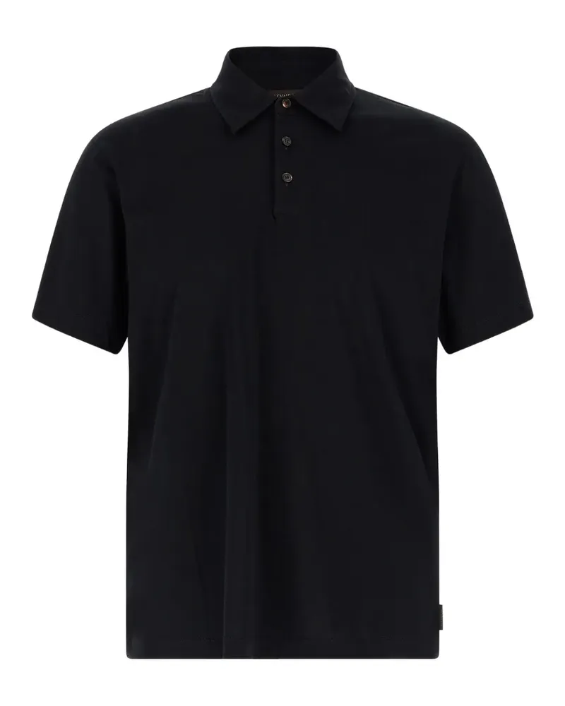 Zanone buttoned short-sleeve polo shirt - Blau Blau